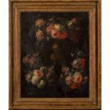 Follower of Daniel Seghers [18th Century]- A still life of a garland of flowers,