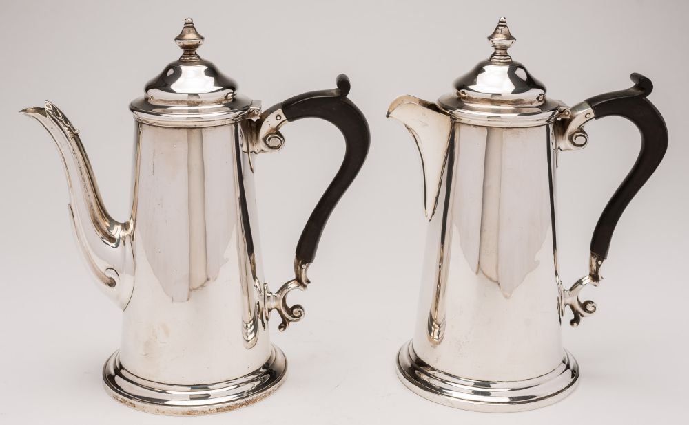 A George V silver part coffee service, maker Asprey & Co Ltd, London,