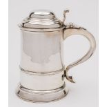 A Victorian silver lidded tankard, maker Thomas William Dobson, London,