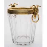 Martin Benits, a crystal and gilt metal mounted champagne cooler: of heavy fluted form,