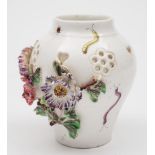 A Mennecy pot-pourri vase: of baluster form,