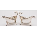 A pair of George V silver gravy boats, maker Henry & Arthur Vander, London,