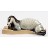 A Lenci pottery badger: modelled after the original by Felice Tosalli,