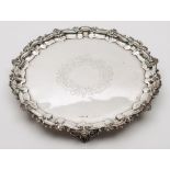 An Edward VII silver salver, maker Walker & Hall, Sheffield,