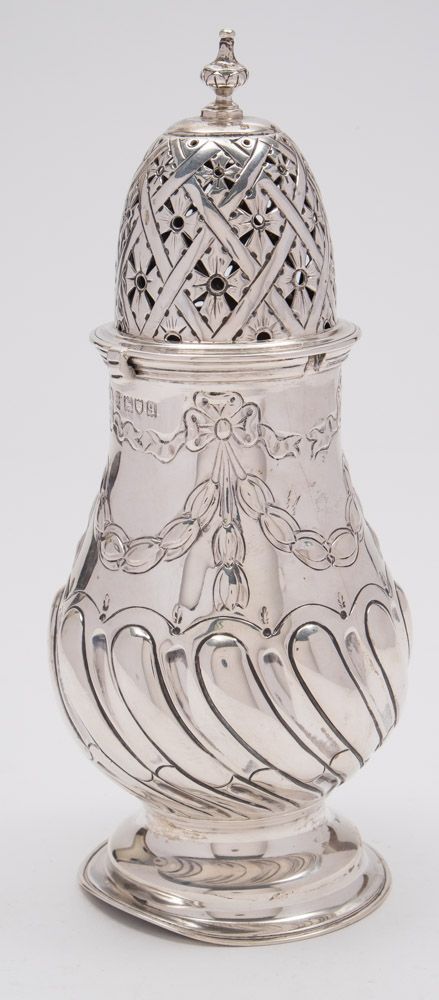 A George V silver sugar caster, maker Pairpoint Brothers, London,