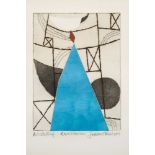 * Julian Trevelyan [1910-1988]- Equilibrium:- etching with colours artist's proof,