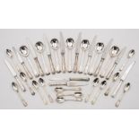 A mixed collection of Kings pattern silver flatware,