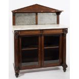 A late Regency rosewood chiffonier:,