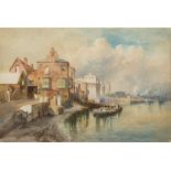 Richard Henry Wright [1857-1930]- Greenwhich:- signed R H Wright bottom right watercolour, 35 x 52.