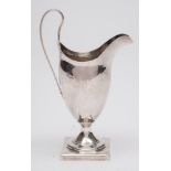 A George III silver cream jug, maker Peter and Ann Bateman, London, 1790: initialled,