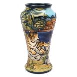 A Moorcroft pottery vase: tubelined in the Ranthambore pattern after the original by Sian Leper