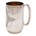 A Victorian provincial silver mug, maker Josiah Williams & Co, Exeter,