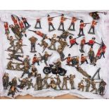 A collection of various British and American Regiments by Britains and other makers:,