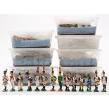 A collection of handmade and hand painted Napoleonic French regimental figures:,