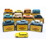 A collection of eleven boxed and one unboxed Matchbox 1-75 series vehicles:,