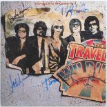 WITHDRAWN The Travelling Wilburys signed album cover, Roy Orbison, George Harrison, Jeff Lynne,