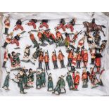 A collection of various French and British Infantry by Britains and other makers:,