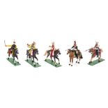 A collection of handmade and hand painted British and French cavalry Regimental figures:,