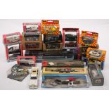 Four Brumm scale model racing cars, together with a collection of various vehicles by Solido,