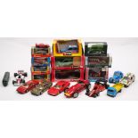 A collection of various Burago model racing cars and others:,
