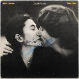 WITHDRAWN John Lennon and Yoko Ono 'Double Fantasy' signed album cover in blue and black ink:,