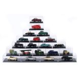 A collection of Oxford Diecast Vintage Model Series cars:, including an E-Type Jaguar,