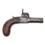 A 19th century percussion boxlock pistol by Beatly, Basingstoke:,