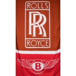 A Rolls-Royce and Bentley double side flag:, 200cm x 150cm.