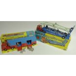 Corgi No 1130, Circus Horse Transporter with Horses: and No 1105 Carrimore Car Transporter,