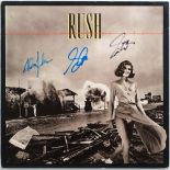 WITHDRAWN Rush 'Permeant Waves' signed album cover:, Alex Lifeson, Geddy Lee and Neil Pert,