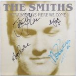 WITHDRAWN The Smiths 'Strangeways, Here We Come' signed album cover:, all four band members,