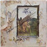 WITHDRAWN Led Zeppelin 'Led Zeppelin IV' signed album cover with all four band members signatures,