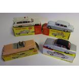 Dinky No 131 Cadillac Tourer: No 263 Superior Criterion Ambulance No 198 Rolls-Royce Phantom V and