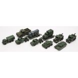 A collection of Lesney 1-75 series military vehicles:,