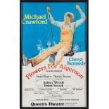 Michael Crawford a signed theatre poster for 'Flowers for Algernon':, dated June 14th 1979,