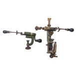 Two 12 bore cartridge loaders overpainted green:,