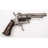 A Continental pinfire revolver:,