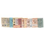 A group of seven 1960s Tottenham match tickets, together with two tickets for England v Sweden 1968,