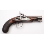 A 19th century percussion cap conversion pistol by North, Southampton:,