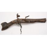 A 19th century Indian flintlock blunderbuss:,