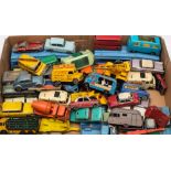 A collection of Lesney 1-75 series vehicles:, including a Ford Anglia No 7,