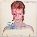 WITHDRAWN David Bowie 'Aladdin Sane' signed album cover with note of provenance:,