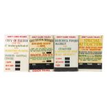 Four mid-20th century Devon General/Grey Cars Tours enamel advertising signs:,