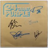 WITHDRAWN Deep Purple '24 Carat Purple' signed album cover:, Ritchie Blackmore, Ian Gillan,