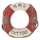 A life preserver from the Auk-class Minesweeper HMS Tattoo:,