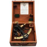 A 9 inch radius vernier 'Hezzanith' sextant by Heath navigational Ltd, London:,