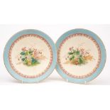 A pair of Staffordshire dinner plates for the Union Steamship Company of New Zealand:,