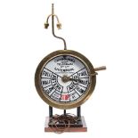 A bulkhead engine room telegraph by Chadburn's (Ship)Telegraph Company, Ltd, Liverpool:,