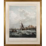 James Tibbits Willmore [1800-1863] after Clarkson Stanfield- Tilbury Fort - Wind Against Tide:-