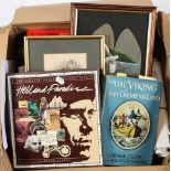 A box of books relating to Pitcairn, maritime and exploration:.